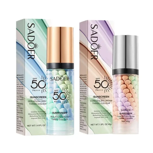 Face Makeup Primer Tri-color Contour - Image 3