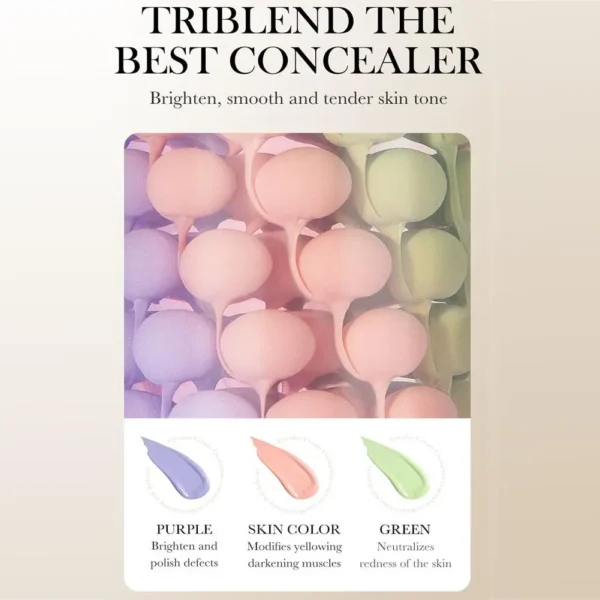 Face Makeup Primer Tri-color Contour - Image 5