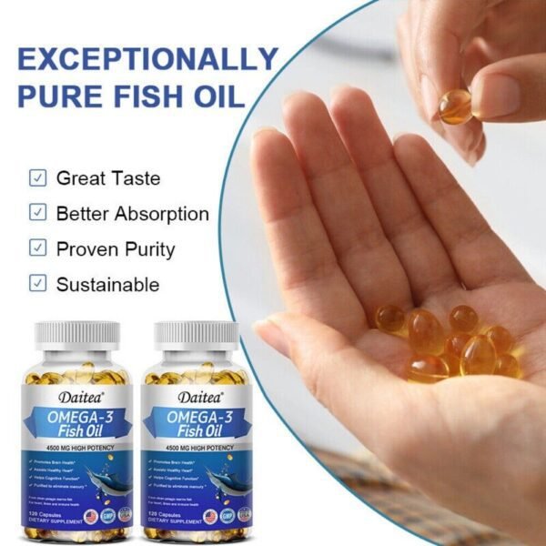 Omega 3 Capsules Highest Potency 3x Strength 4500mg - Image 5