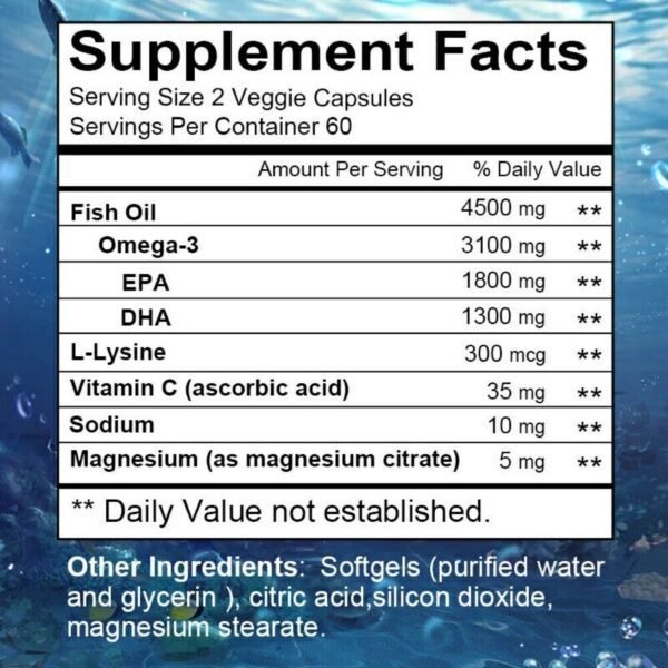 Omega 3 Capsules Highest Potency 3x Strength 4500mg - Image 7