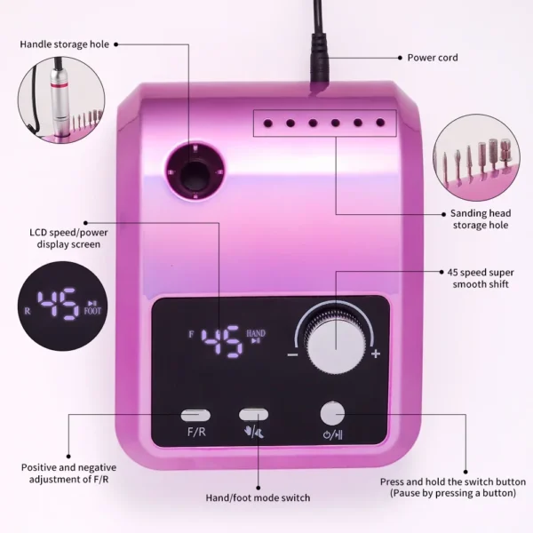HQ Electric Nail Drill Machine - Image 5